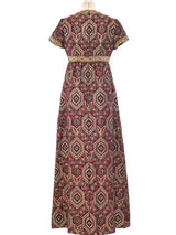 Metallic Brocade Quilted Column Dress Dress arcadeshops.com