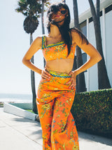 Tina Leser Polished Cotton Peach Ensemble Suit arcadeshops.com