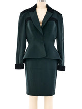 Thierry Mugler Green Structural Skirt Suit Suit arcadeshops.com
