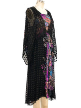 Floral Printed Silk Chiffon Dress Dress arcadeshops.com