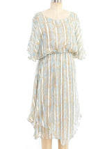 Wave Printed Silk Chiffon Dress Dress arcadeshops.com