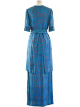 Treacy Lowe Turquoise Silk Tunic Ensemble Suit arcadeshops.com