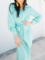 Malcolm Starr Silk Jacquard Shirt Dress Dress arcadeshops.com