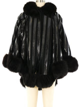 Snake and Fox Fur Cape Jacket arcadeshops.com
