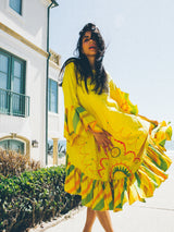 Josefa Embroidered Ruffle Dress Dress arcadeshops.com