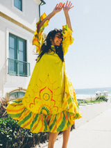 Josefa Embroidered Ruffle Dress Dress arcadeshops.com