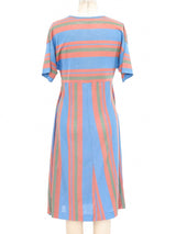 Hiroko Koshino Rib Knit Striped Shirt Dress Dress arcadeshops.com
