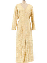 Metallic Gold Lamé Maxi Dress Dress arcadeshops.com