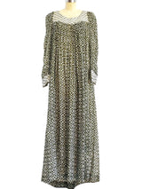 Block Printed Cotton Caftan Dress arcadeshops.com