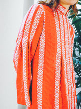 Bill Tice Seersucker Striped Caftan Dress arcadeshops.com