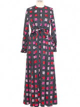 Ungaro Floral and Polka Dot Jersey Dress Dress arcadeshops.com