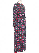 Ungaro Floral and Polka Dot Jersey Dress Dress arcadeshops.com