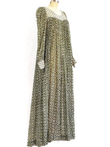 Block Printed Cotton Caftan Dress arcadeshops.com