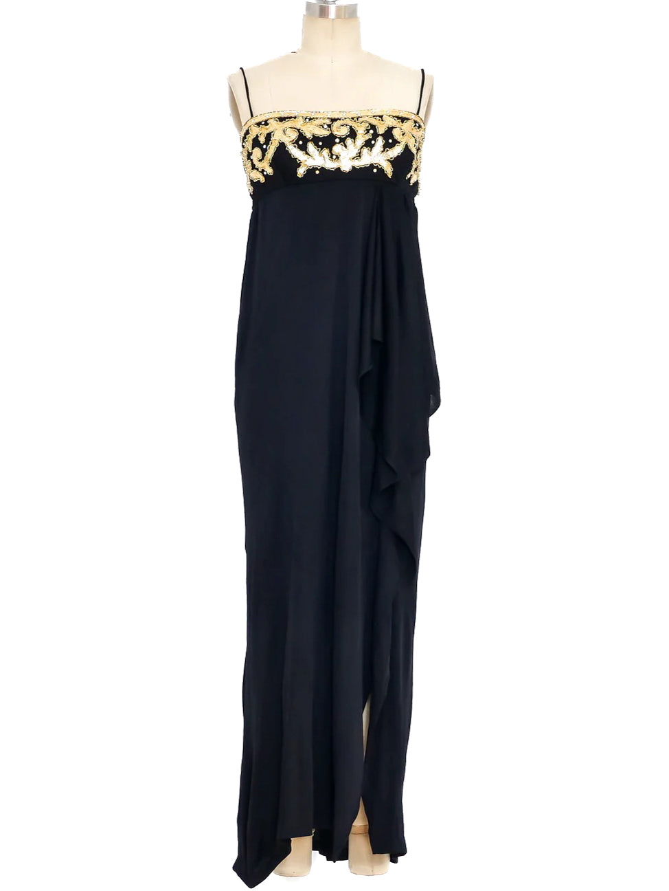 Embellished Jersey Empire Gown