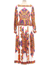 Paisley Scarf Printed Maxi Dress Dress arcadeshops.com