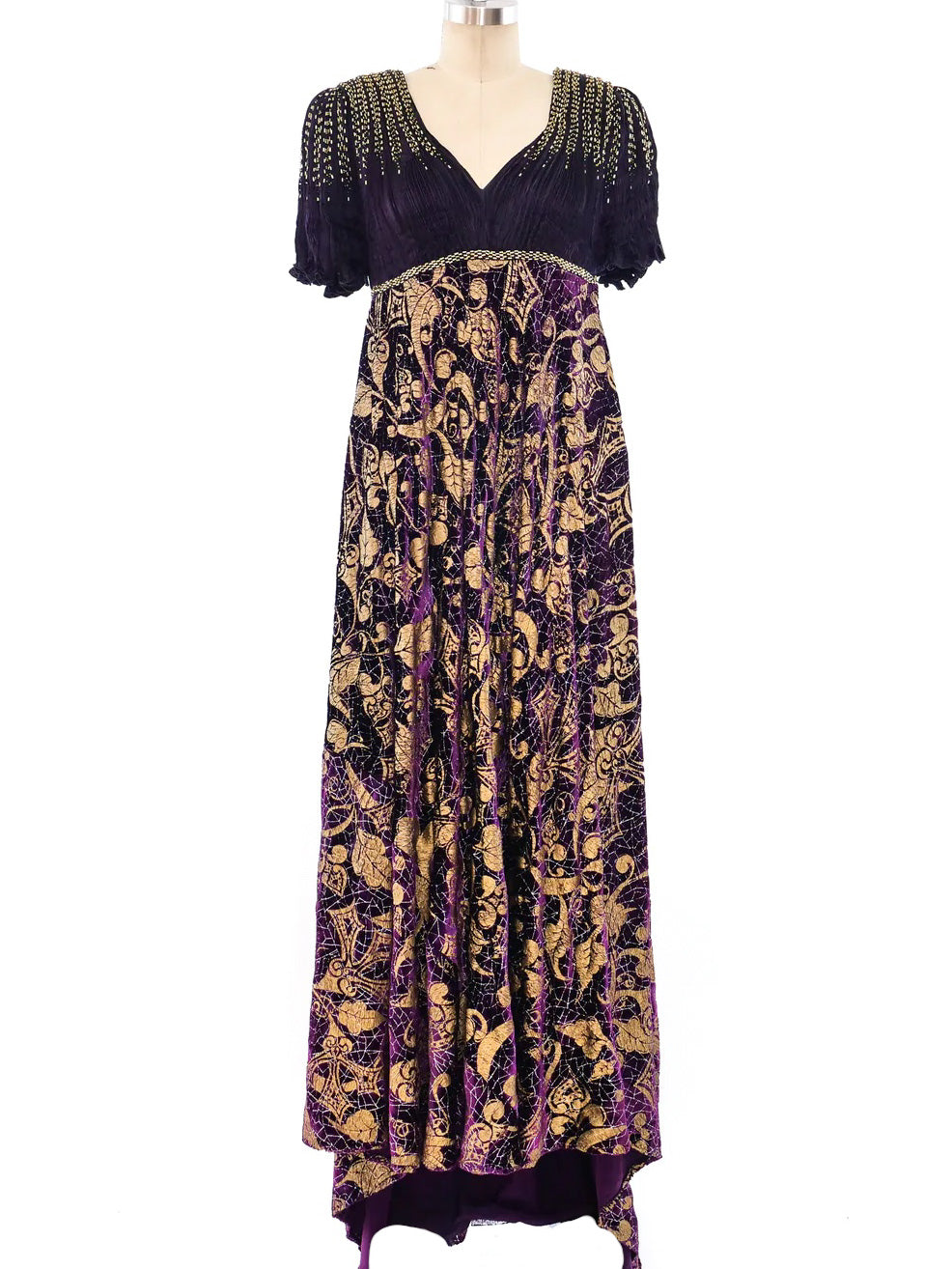 green emerald velvet dress Patricia Lester Amethyst Velvet Maxi Dress