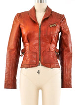 1970's Gandalf Cropped Leather Jacket Jacket arcadeshops.com
