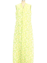 Floral Brocade Sleeveless Duster Jacket arcadeshops.com