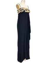 Embellished Jersey Empire Gown Dress arcadeshops.com