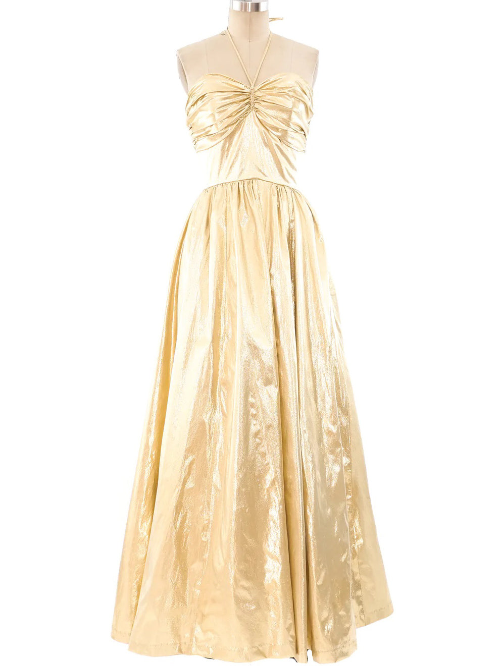 Gold Lame Halter Gown Gold Lame Halter Gown
