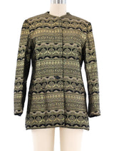 Armani Brocade Longline Blazer Jacket arcadeshops.com