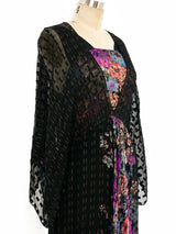 Floral Printed Silk Chiffon Dress Dress arcadeshops.com