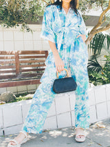 Splatter Printed Jumpsuit Ensemble Jumpsuit arcadeshops.com