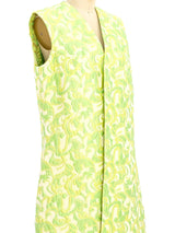 Floral Brocade Sleeveless Duster Jacket arcadeshops.com