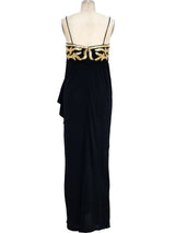 Embellished Jersey Empire Gown Dress arcadeshops.com