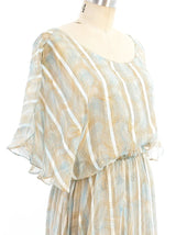 Wave Printed Silk Chiffon Dress Dress arcadeshops.com