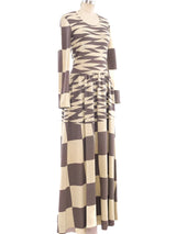 Rudi Gernreich Graphic Knit Maxi Dress Dress arcadeshops.com