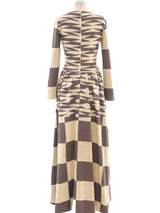 Rudi Gernreich Graphic Knit Maxi Dress Dress arcadeshops.com