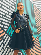 Comme Des Garcons Noir Mesh Biker Jacket Jacket arcadeshops.com