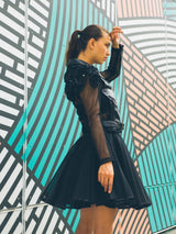 Comme Des Garcons Noir Mesh Biker Jacket Jacket arcadeshops.com