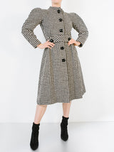 Arnold Scaasi Houndstooth Coat Dress Outerwear arcadeshops.com