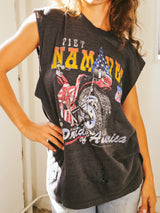 Distressed Vietnam Vet Muscle Tee T-shirt arcadeshops.com
