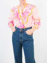 Escada Floral Printed Silk Bodysuit Suit arcadeshops.com