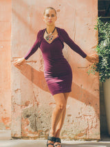 Gucci Plum Knit Bodycon Dress Dress arcadeshops.com