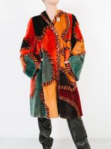 Patchwork Pieced Fur Coat Outerwear arcadeshops.com