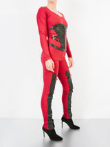 Bondage Themed Stretch Pants Ensemble Suit arcadeshops.com