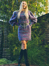 Striped Mohair Knit Sweater Dress Dress arcadeshops.com