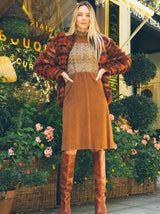 Teal Traina Crochet Knit Panel Dress Dress arcadeshops.com