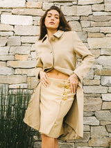 Hermes Leather and Wool Skirt Bottom arcadeshops.com