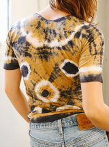 1970's Khaki Tie Dye Tee T-shirt arcadeshops.com