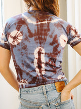 1970's Blue Tie Dye Henley T-shirt arcadeshops.com