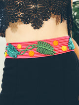 Yves Saint Laurent Soutache Leaf Belt Accessory arcadeshops.com