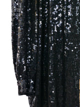 Bead Fringed Oversized Sequin Shirt Top arcadeshops.com