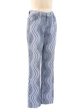 Gianni Versace Swirl Print Jeans Bottom arcadeshops.com