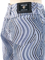 Gianni Versace Swirl Print Jeans Bottom arcadeshops.com