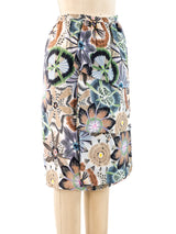 Missoni Graphic Floral Silk Skirt Bottom arcadeshops.com